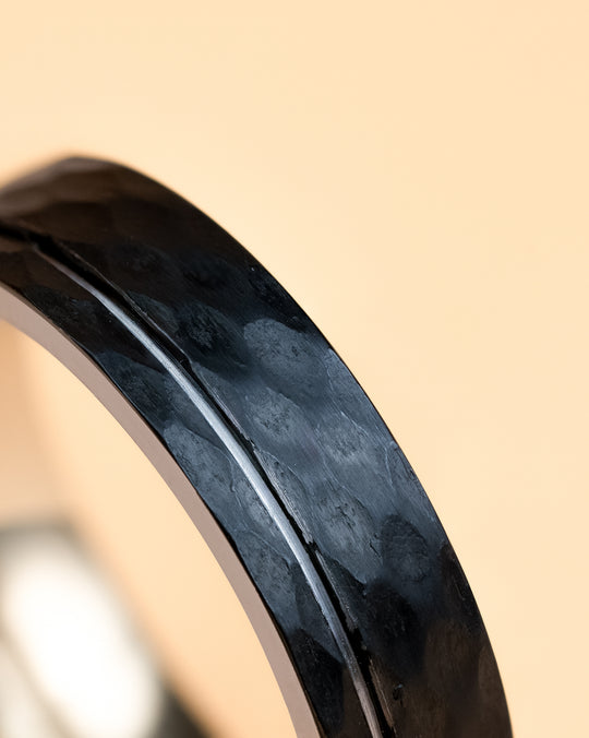 6mm Faceted full Titanium ring