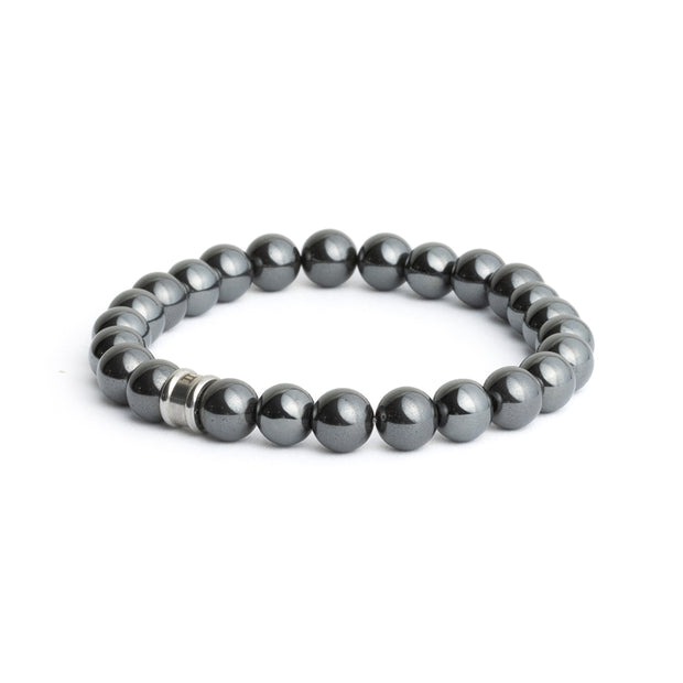 Bracelet with 8mm Hematite beads