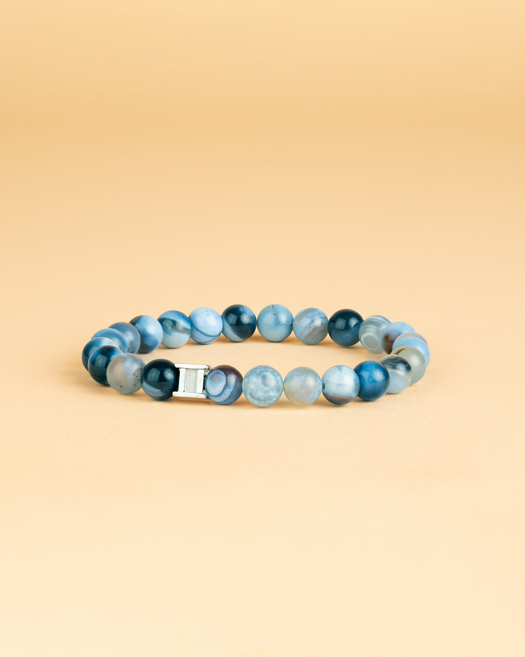 8mm bracelet with Blue Agate stone – Gemini Official