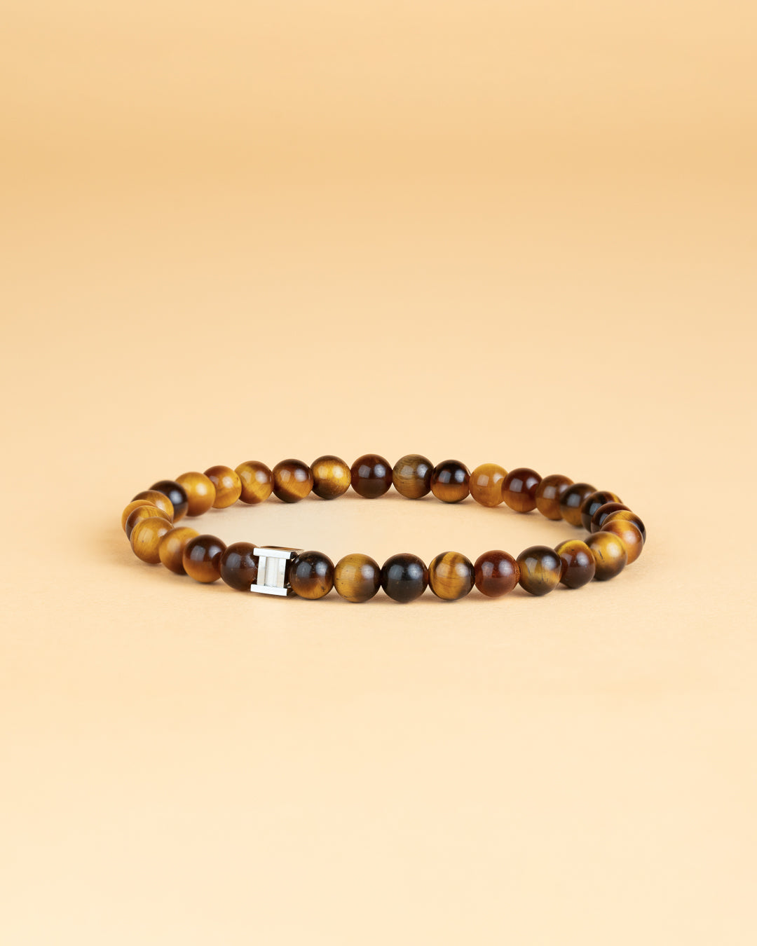 Bracelet with 6mm Tiger Eye stone Gemini Official