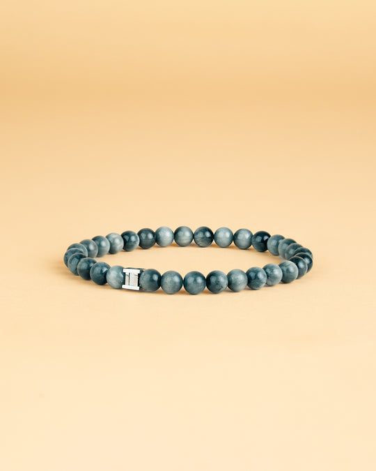 Bracelet with 6mm Hawk Eye stone