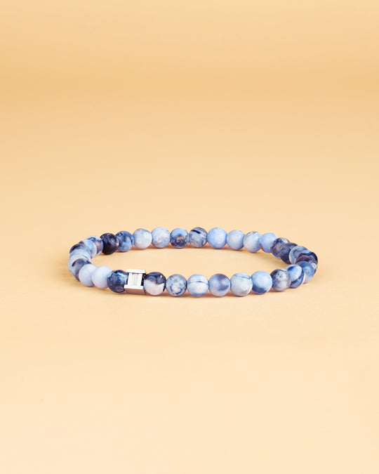 6mm bracelet with Blue Agate stone