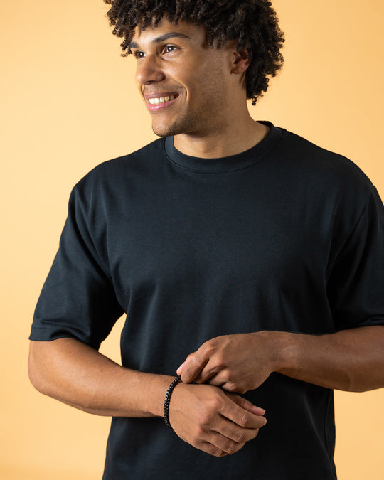 5mm foxtail bracelet in stainless steel with black finish