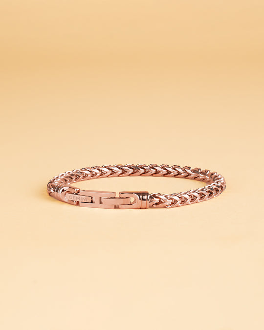 5mm foxtail bracelet in stainless steel with bronze plated finish