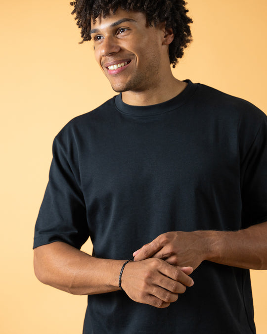 5mm figaro stainless steel chain with black finish