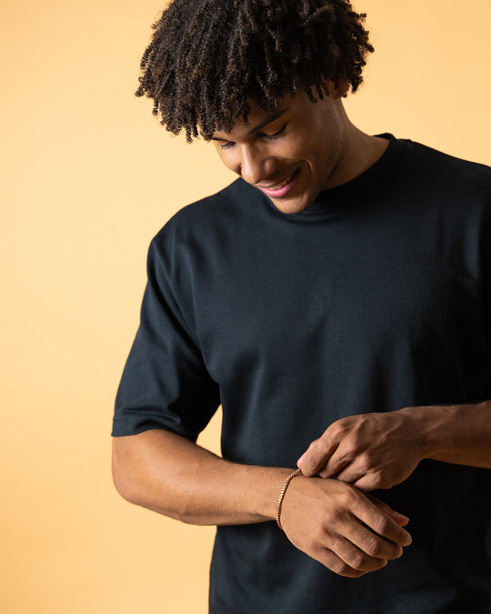 3mm foxtail bracelet in stainless steel with gold-plated finish