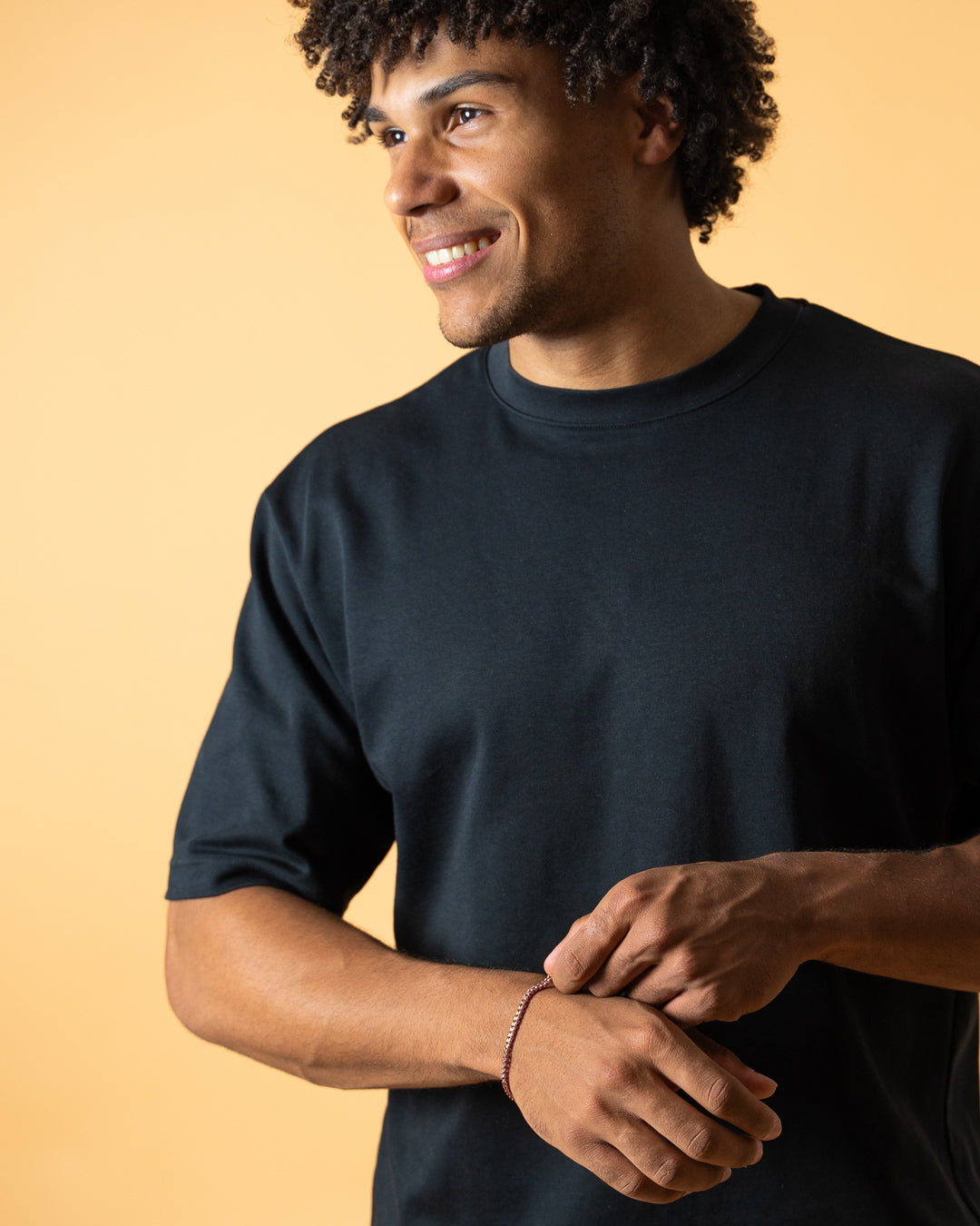 3mm foxtail bracelet in stainless steel with bronze plated finish