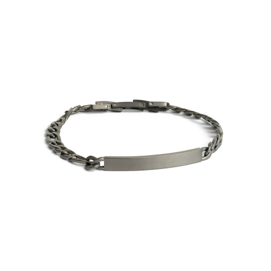 5mm figaro bracelet in stainless steel with black finish