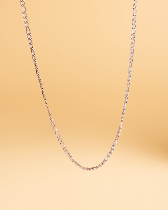 3mm figaro necklace in stainless steel with a bronze plated finish