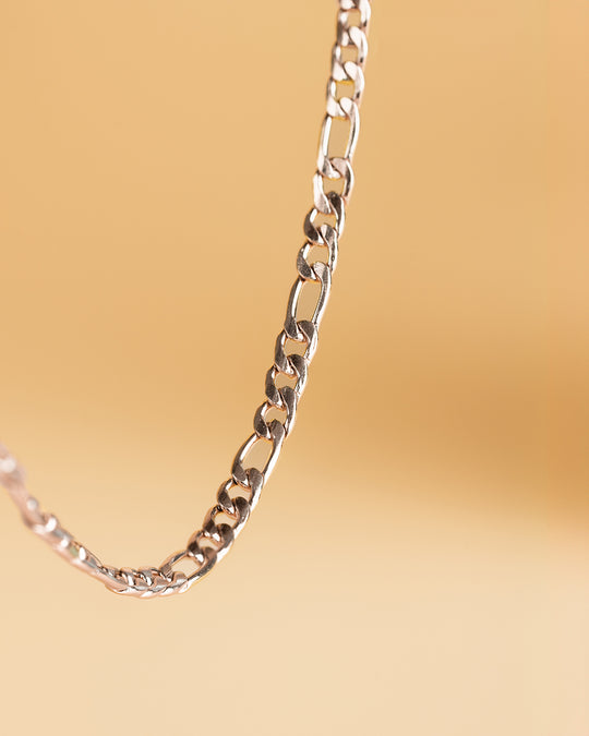 3mm figaro necklace in stainless steel with a bronze plated finish