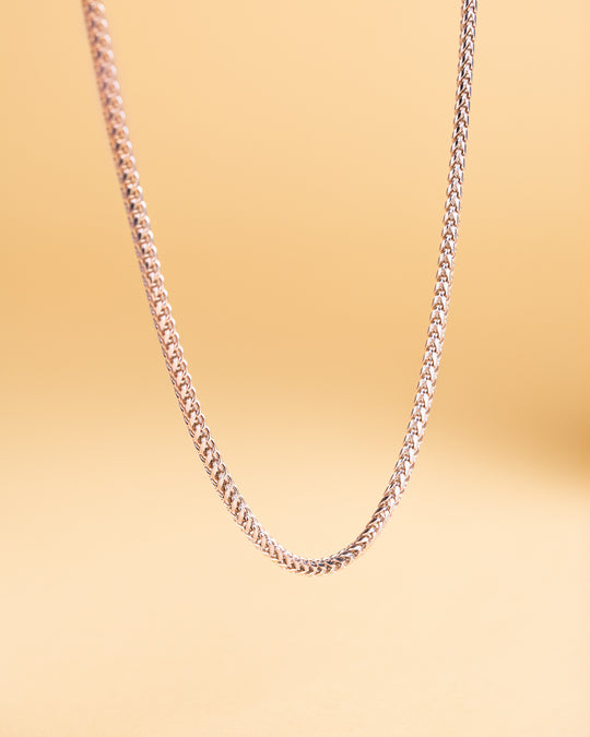 3mm foxtail necklace in stainless steel with a bronze plated finish