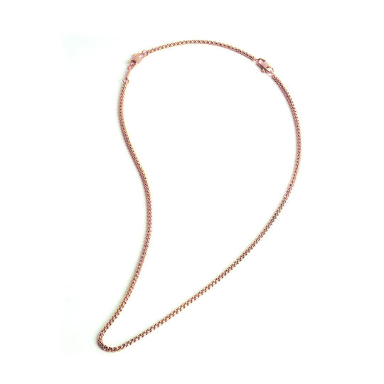 3mm Box chain necklace with a bronze finish