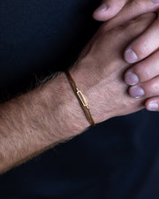 1.5mm Brown nylon bracelet with a Tiger Eye stone