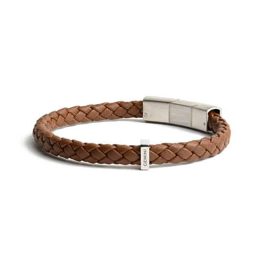 Light brown Italian nappa leather bracelet