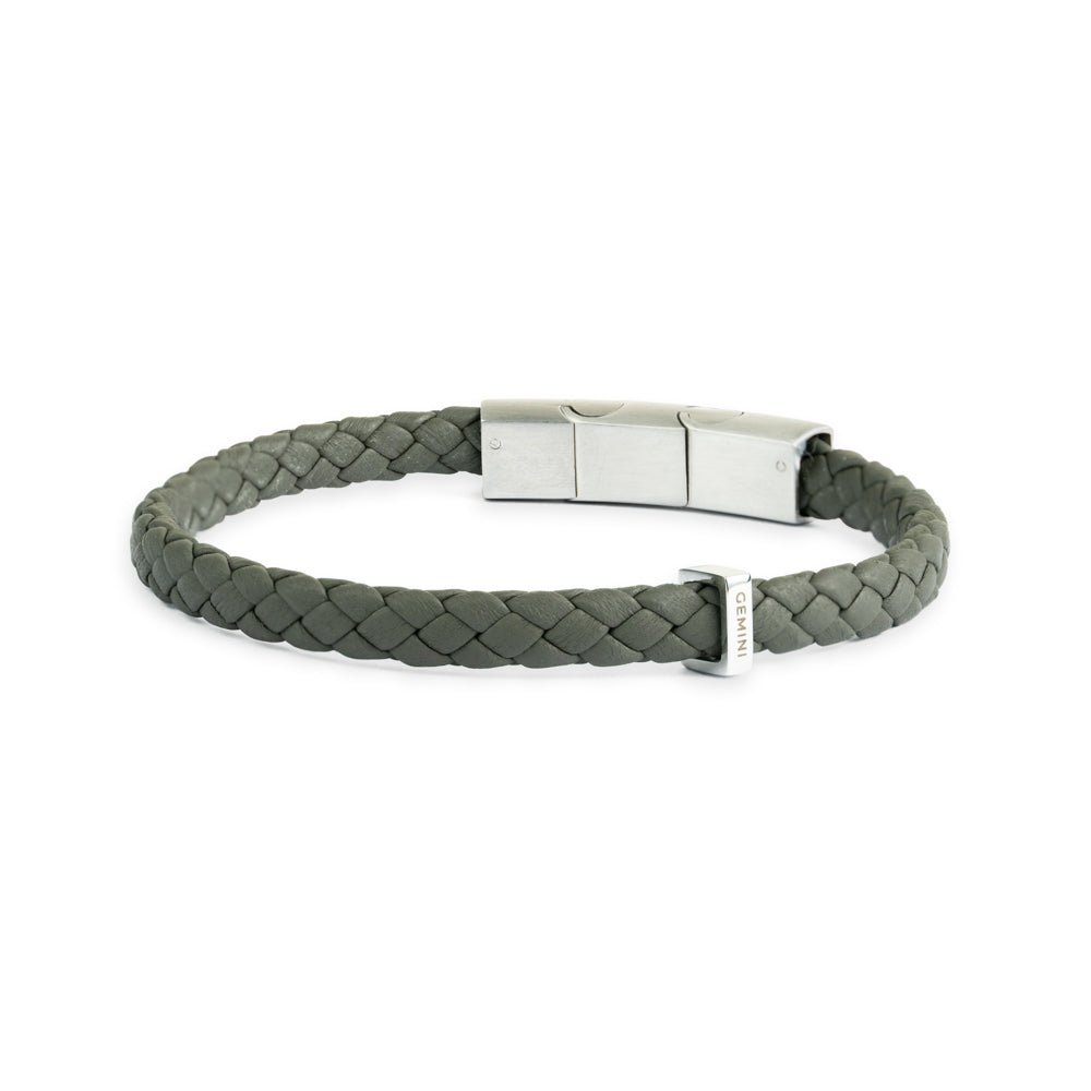 Green Italian nappa leather bracelet