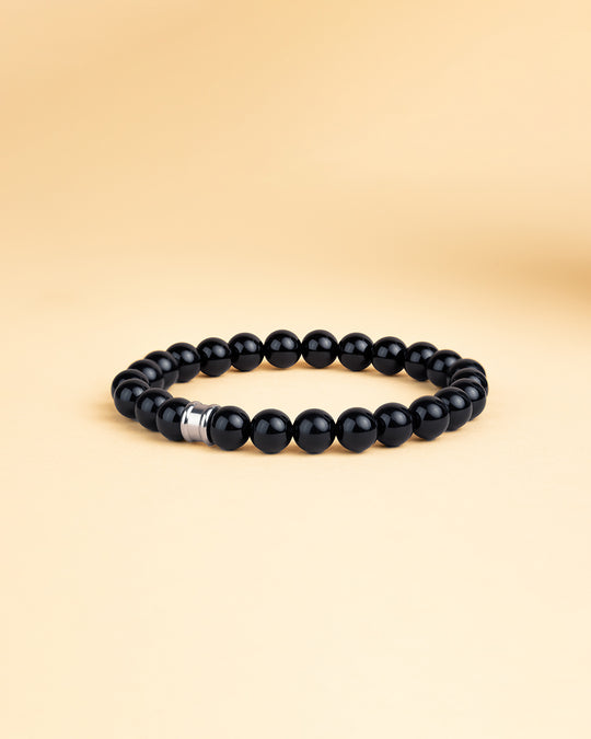 Bracelet with 8mm Onyx stone
