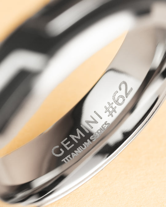 Titanium ring with Forged Carbon finish