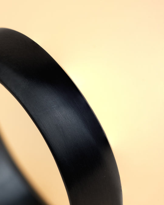 6mm Twisted full Black Titanium ring