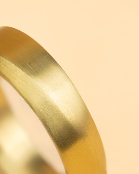 6mm Twisted full Gold-plated Titanium ring