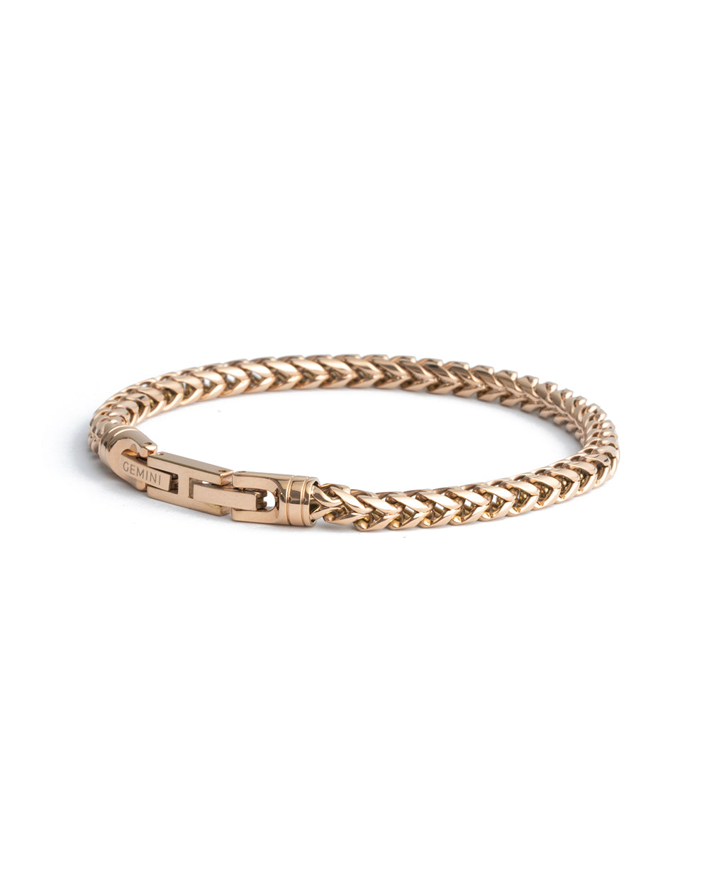5mm foxtail bracelet in stainless steel with bronze plated finish