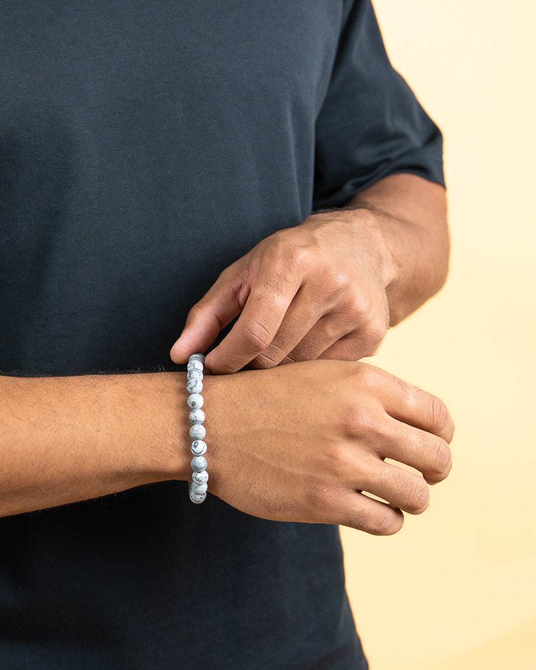 Bracelet with 8mm Matte Jasper stone