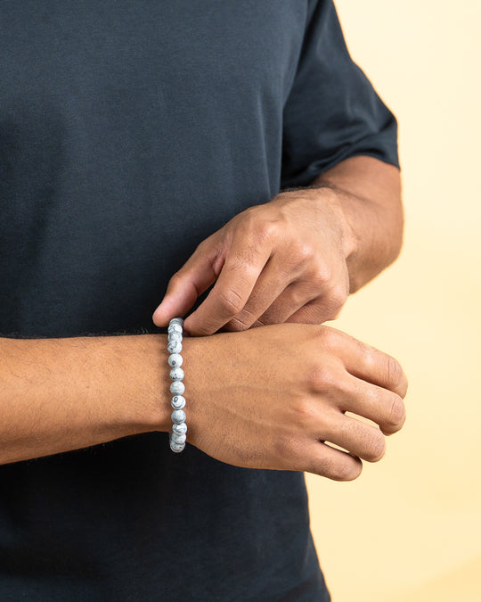 Bracelet with 8mm Matte Jasper stone