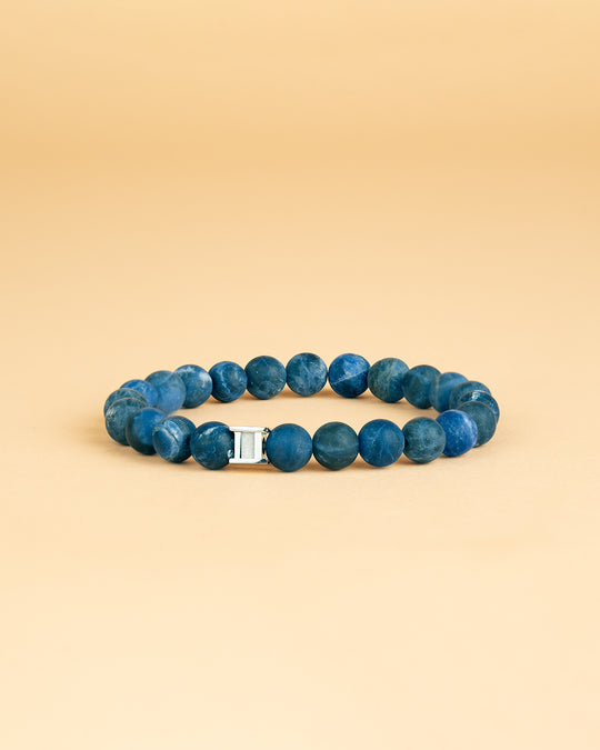 Bracelet with 8mm Matte Sodalite stone