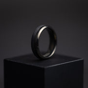 6 mm schwarzer Titan- und Carbonring