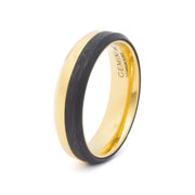 6mm Gold-plated titanium and Carbon ring