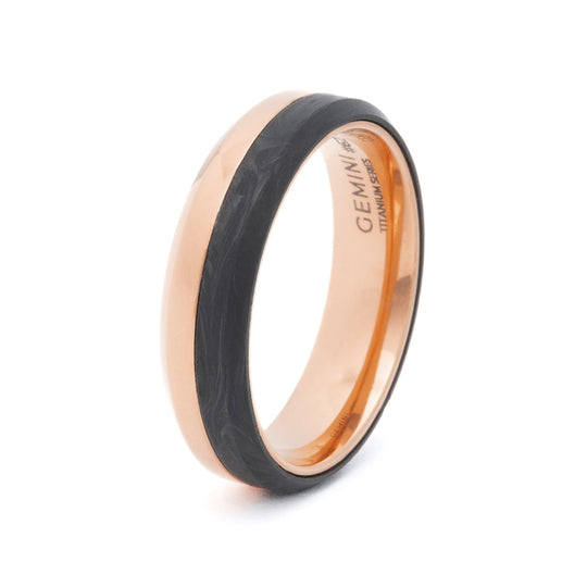 6mm Bronze-plated titanium and Carbon ring