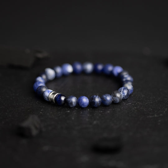 Armband mit 8 mm blauen Sodalith-Steinen
