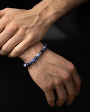Bracelet avec pierres Sodalite bleue 8mm