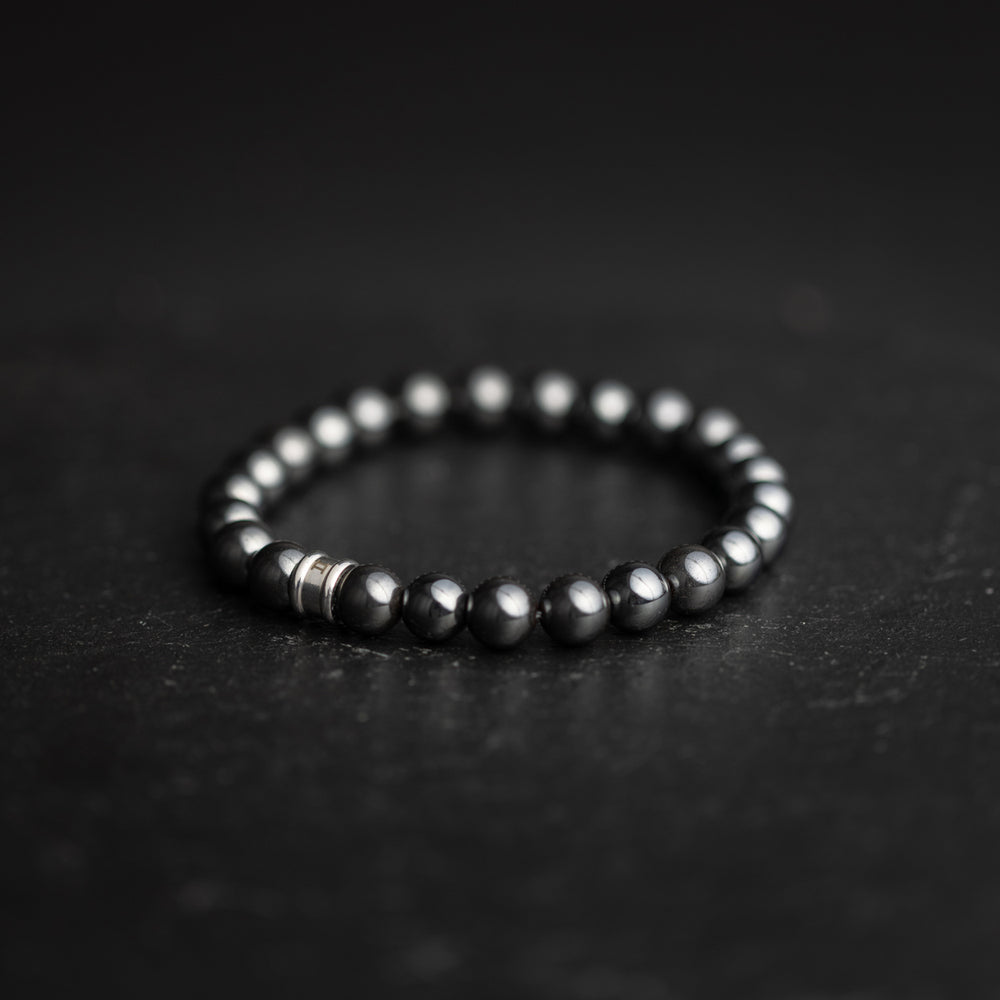 Bracelet with 8mm Hematite beads
