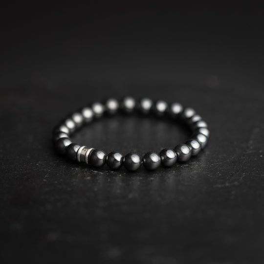 Bracelet with 8mm Hematite beads