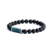 8mm beaded bracelet with a magnificent Grandidierite stone