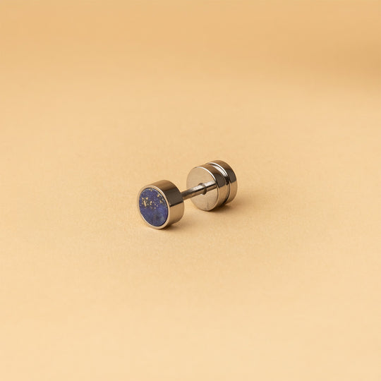 Voller Titanohrring mit Lapislazuli-Stein