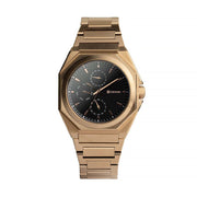 42mm full stainless steel watch with bronze finish