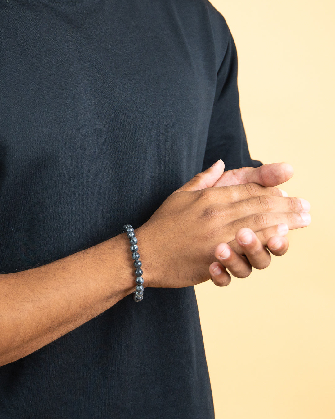 Bracelet with 8mm Larvikite stone