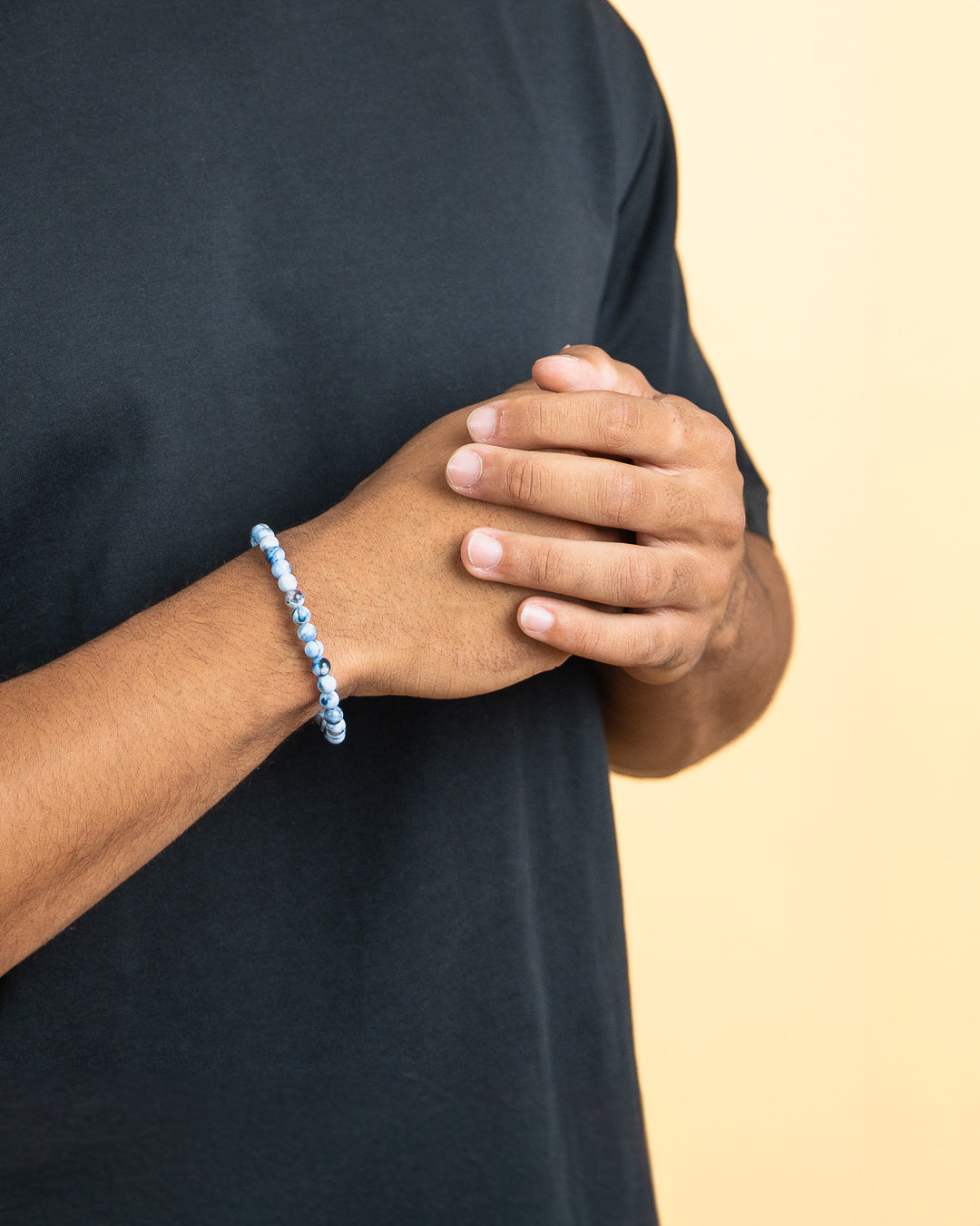 6mm bracelet with Blue Agate stone
