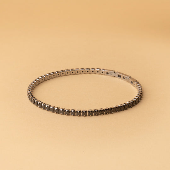 3mm Silver-Black tennis bracelet