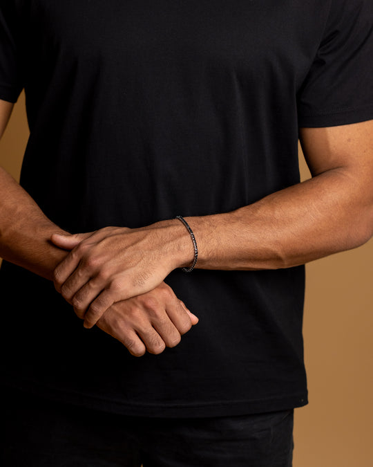 3mm Silver-Black tennis bracelet