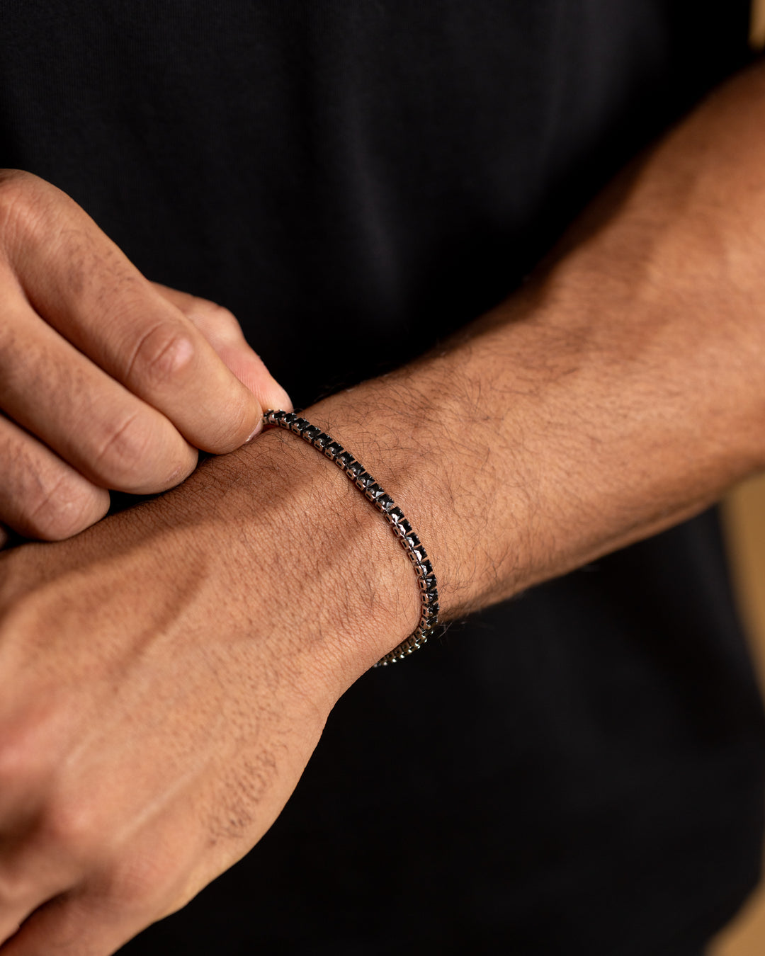 3mm Silver-Black tennis bracelet
