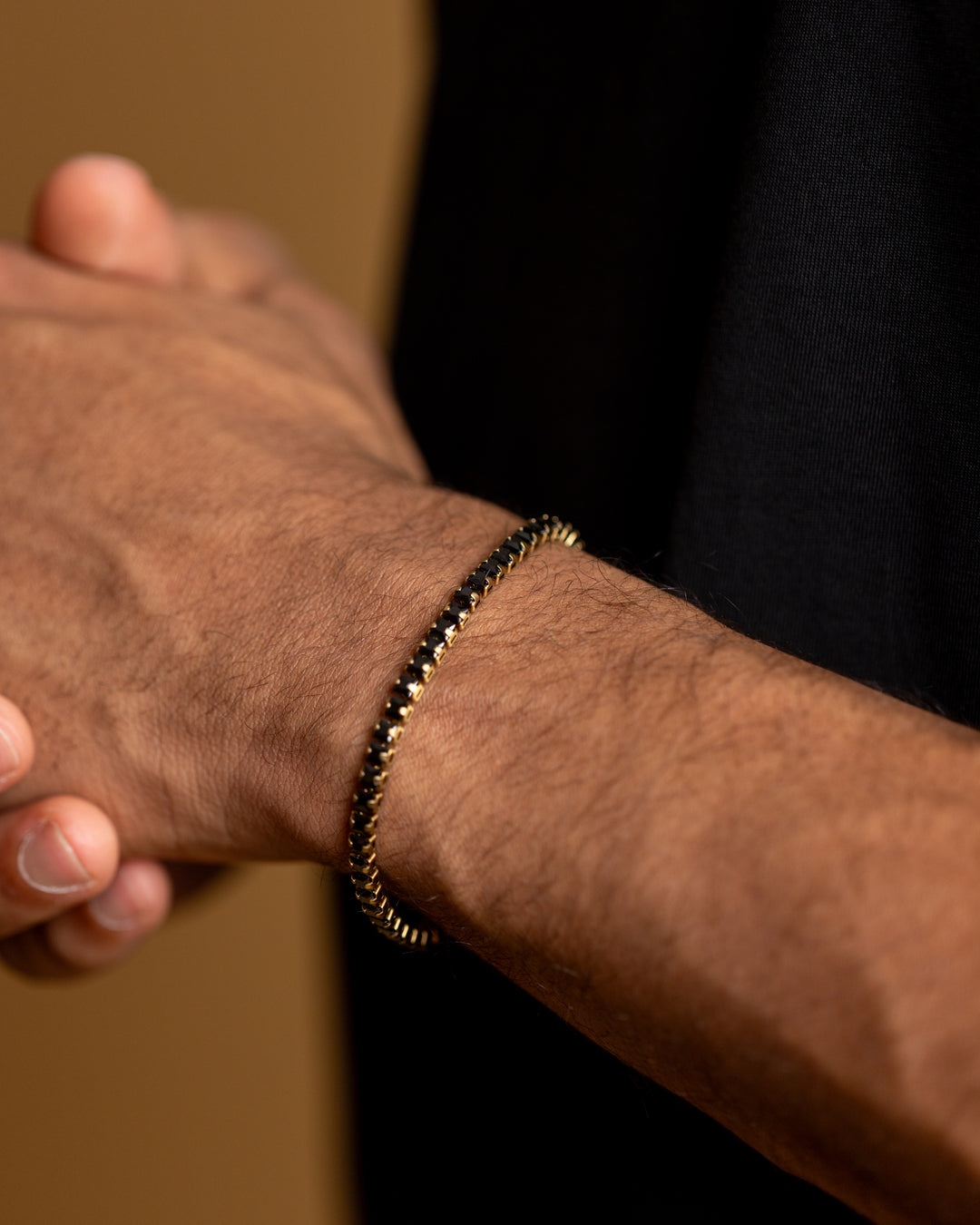 3mm Gold-Black tennis bracelet