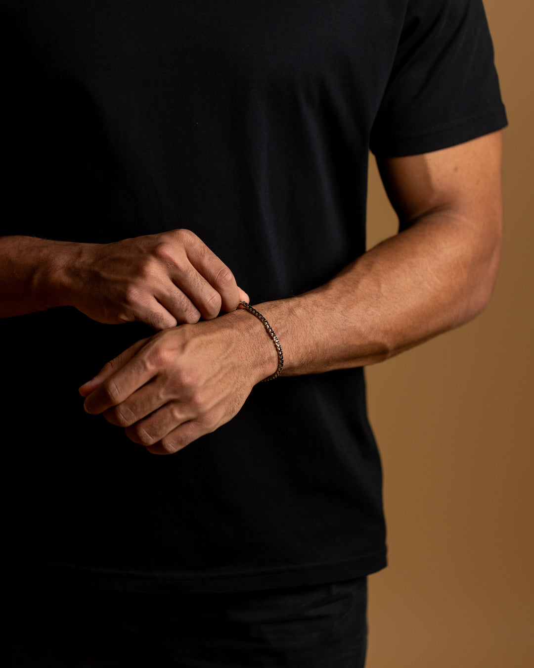 3mm Gold-Black tennis bracelet