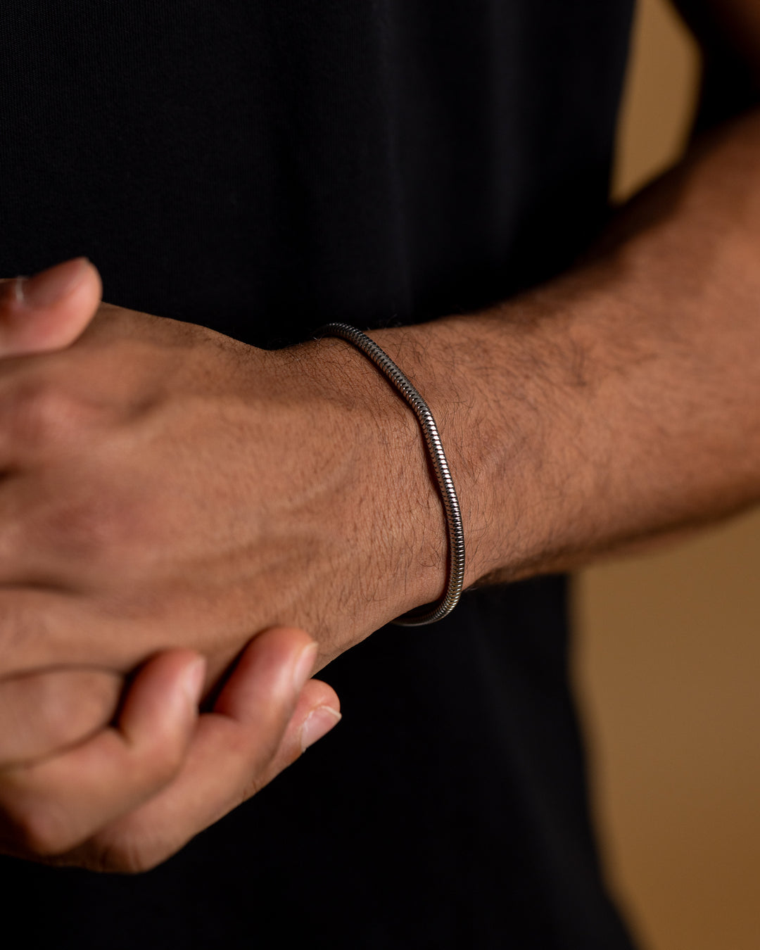 3mm Snake chain bracelet with silver finish