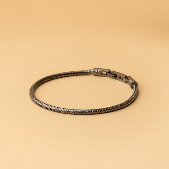 3mm Snake chain bracelet with black finish