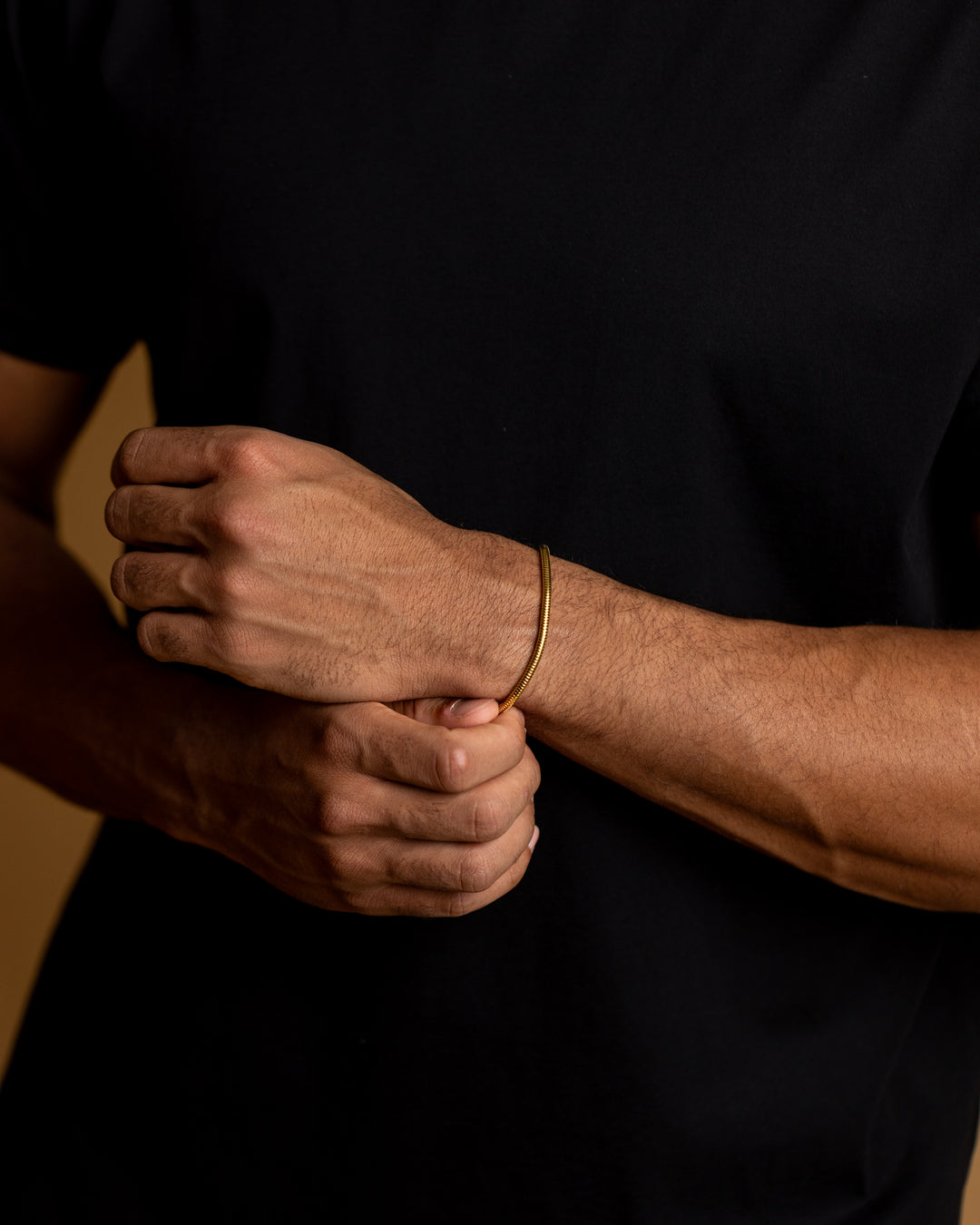 3mm Snake chain bracelet with golden finish