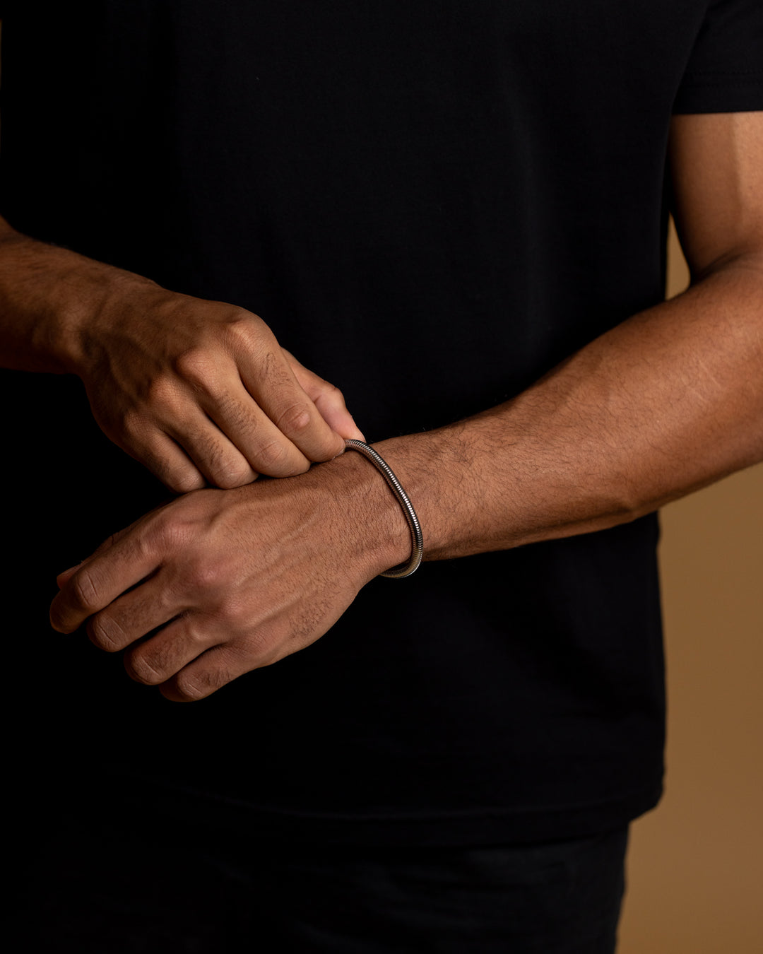 5mm Snake chain bracelet with silver finish