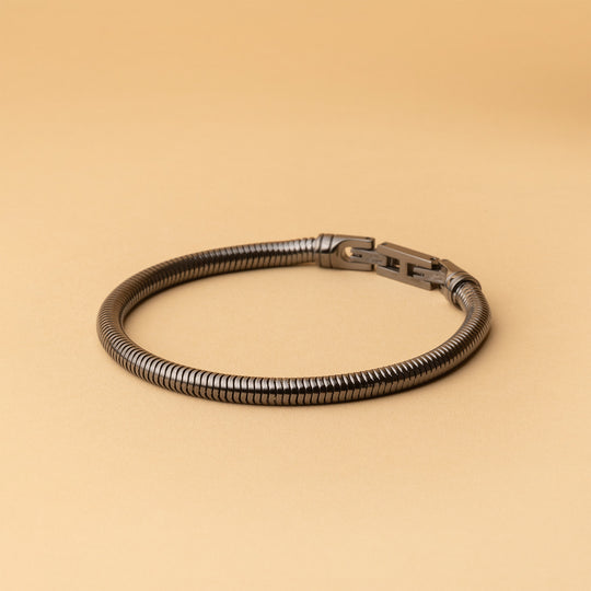 5mm Snake chain bracelet with black finish