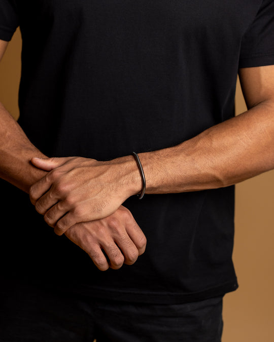 5mm Snake chain bracelet with black finish